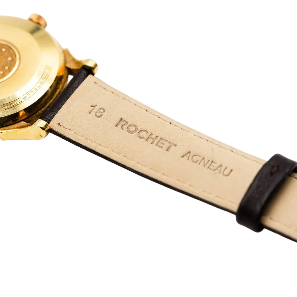 Montre OMEGA "Constellation" en or jaune et cuir - Castafiore