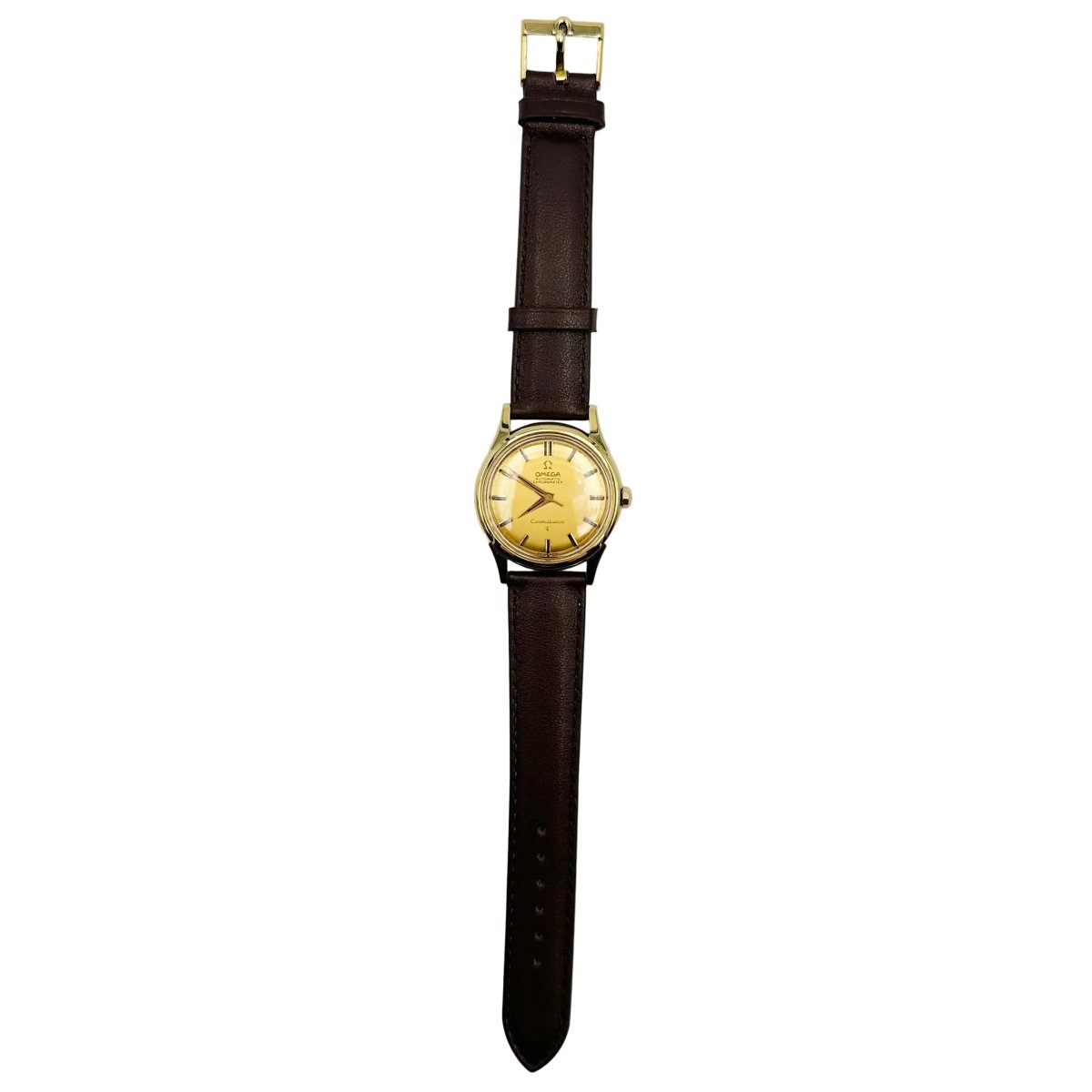 Montre OMEGA "Constellation" en or jaune et cuir - Castafiore