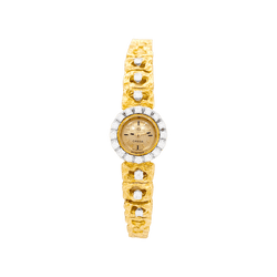 Montre OMEGA en or jaune, or blanc et diamants - Castafiore