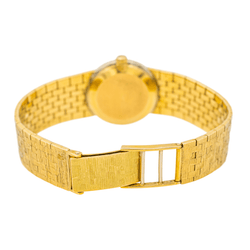 Montre OMEGA en or jaune, saphir et diamants - Castafiore