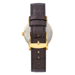 Montre OMEGA "Genève" en acier, cuir et plaqué or - Castafiore
