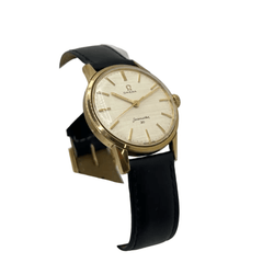 Montre OMEGA "Seamaster 300" en acier et cuir - Castafiore