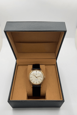 Montre OMEGA "Seamaster 300" en acier et cuir - Castafiore