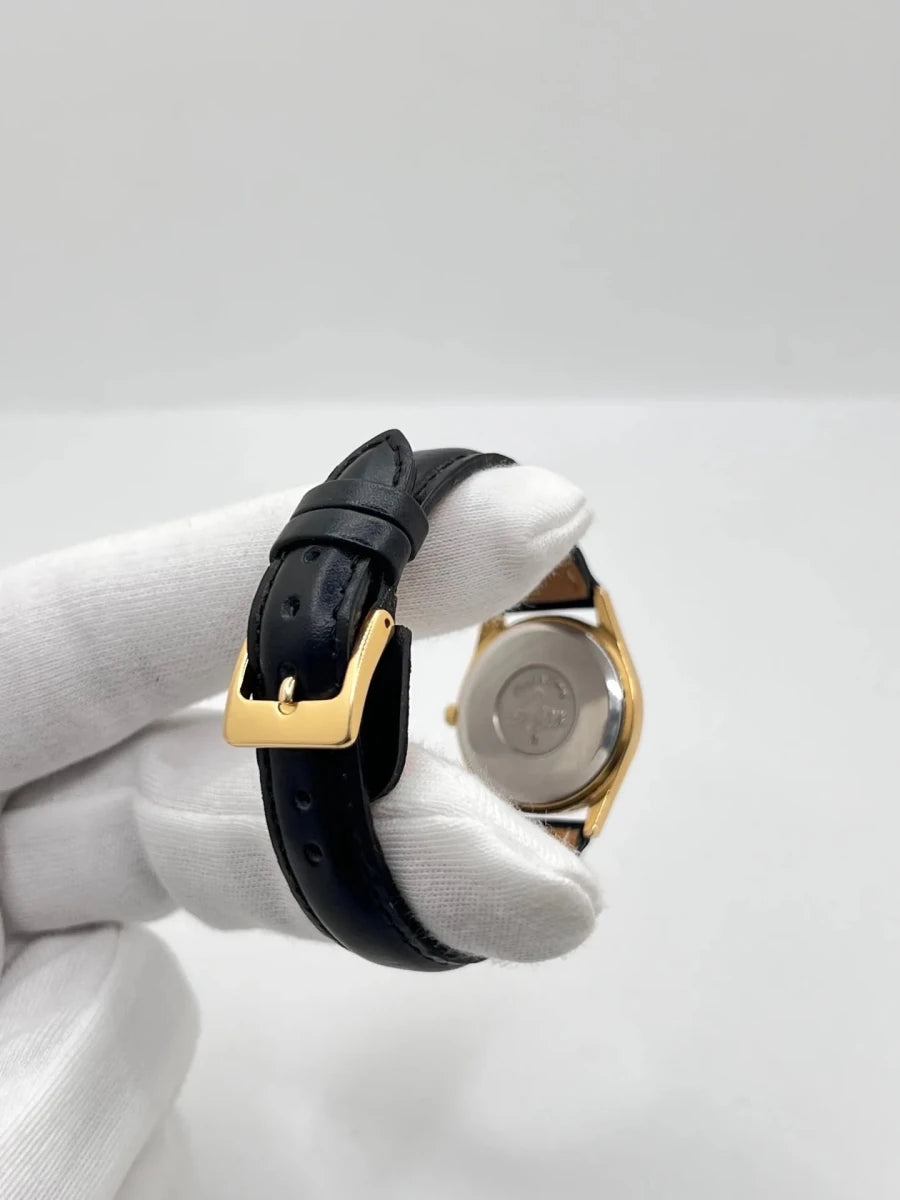 Montre OMEGA "Seamaster" plaqué or, acier et cuir - Castafiore