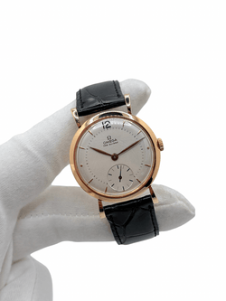 Montre OMÉGA "Vintage" en or rose, acier et cuir - Castafiore