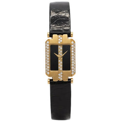 Montre PIAGET en or jaune, cuir et diamants - Castafiore