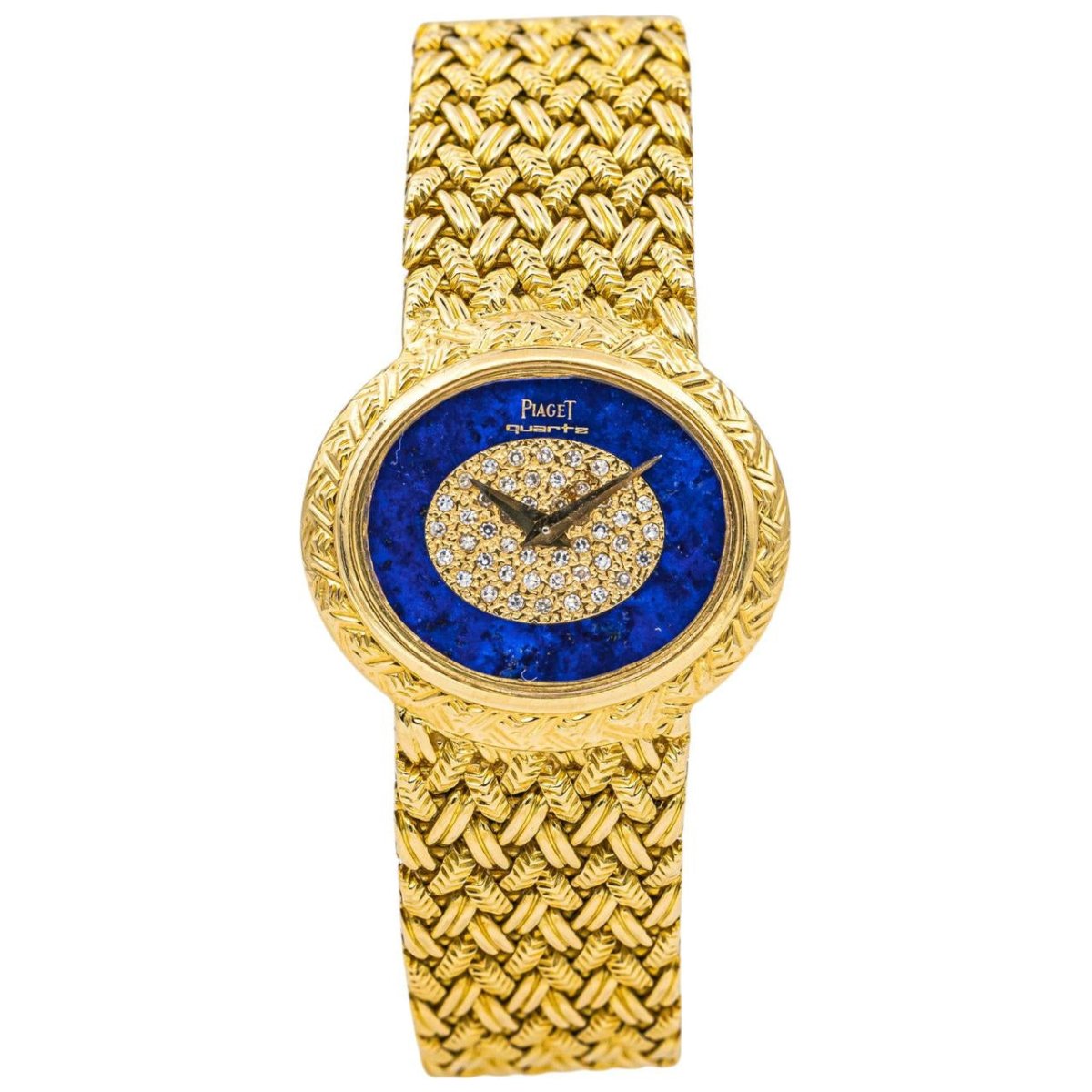 Montre PIAGET en or jaune, lapis - lazuli et diamants - Castafiore