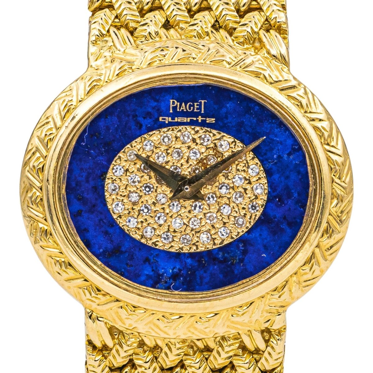 Montre PIAGET en or jaune, lapis - lazuli et diamants - Castafiore