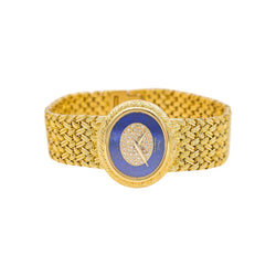 Montre PIAGET en or jaune, lapis - lazuli et diamants - Castafiore