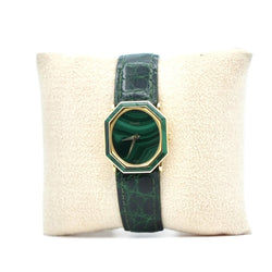 Montre PIAGET ref. 9341 en or jaune et malachite - Castafiore