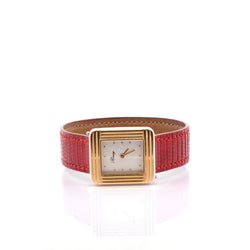 Montre POIRAY "Ma première" en or jaune, acier, cuir, cristal et quartz - Castafiore