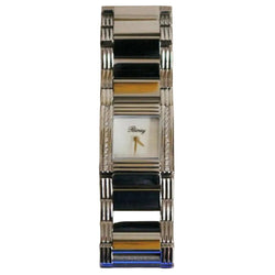 Montre POIRAY "Ma Première Manchette" en acier, nacre, quartz et diamants - Castafiore