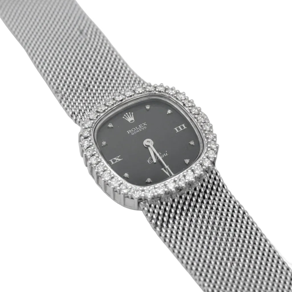 Montre ROLEX "Cellini" en or blanc et diamants - Castafiore