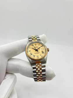 Montre ROLEX "DateJust" en or jaune et acier inoxydable - Castafiore