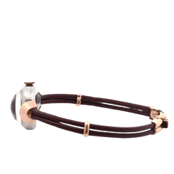 Montre ROLEX en or rose, acier et cuir - Castafiore