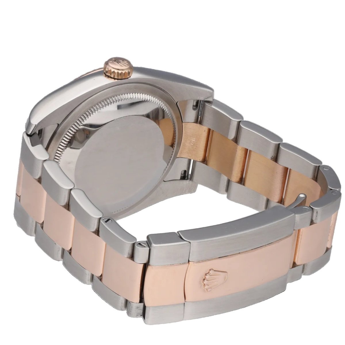 Montre ROLEX "Oyster Datejust" en or rose, acier et diamants - Castafiore