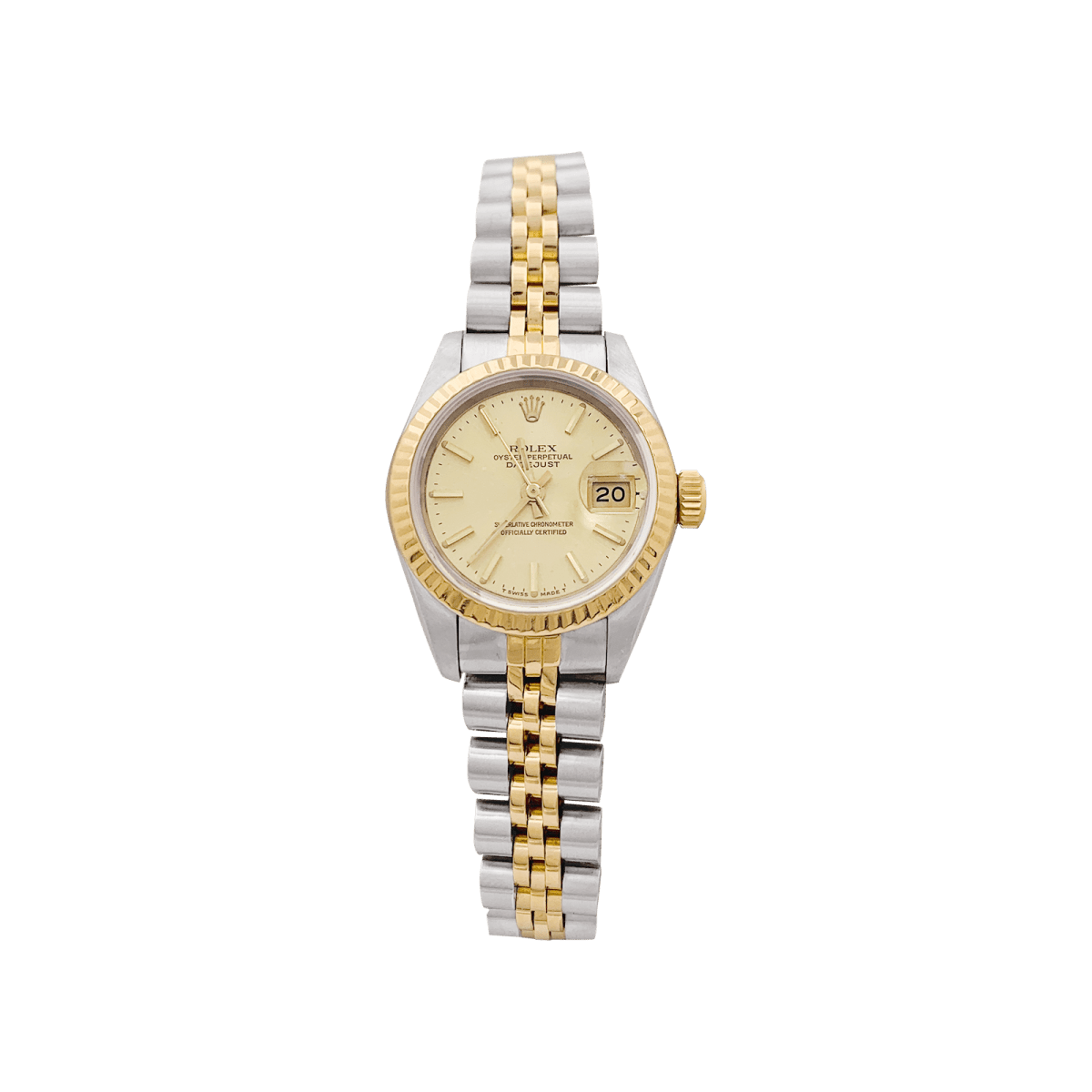 Montre ROLEX "Oyster Perpetual Datejust" en or jaune et acier - Castafiore
