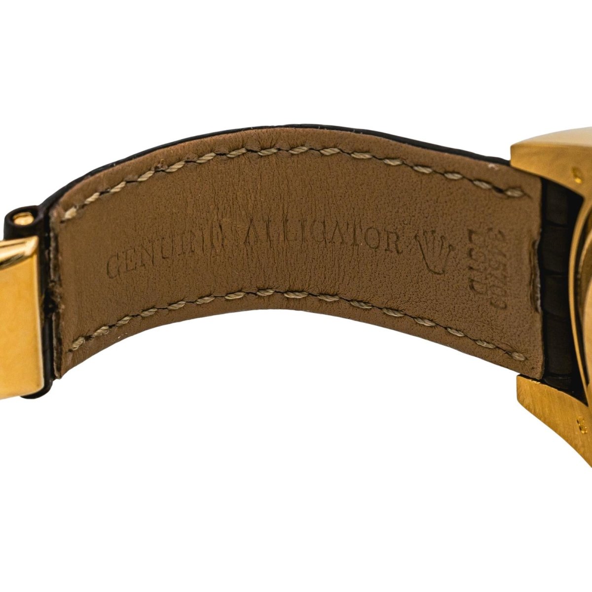 Montre ROLEX "Sky - Dweller" en or jaune, argent, cuir et saphir - Castafiore