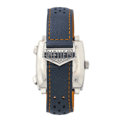 Montre TAG HEUER "Monaco Gulf" en acier, saphir et cuir - Castafiore