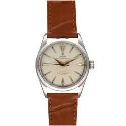 Montre TUDOR "Oyster Prince" en acier et cuir - Castafiore