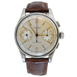 Montre UNIVERSAL GENEVE "Uni-Compax" en acier - Castafiore