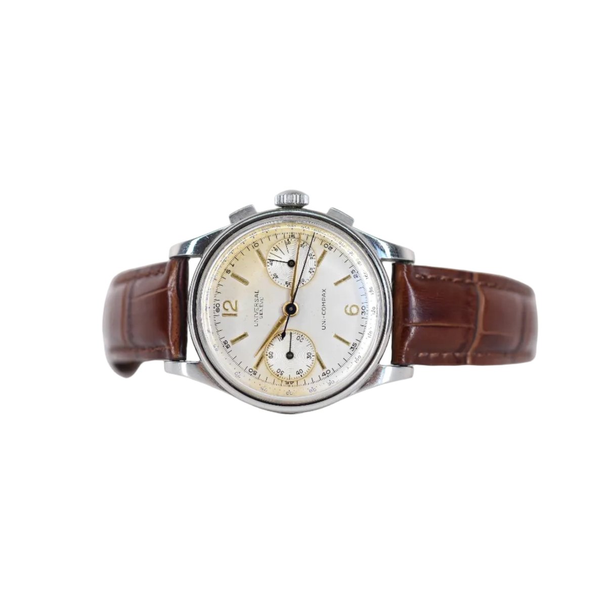 Montre UNIVERSAL GENEVE "Uni-Compax" en acier - Castafiore