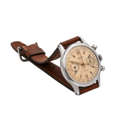 Montre UNIVERSAL GENÈVE "Uni Compax" en cuir - Castafiore