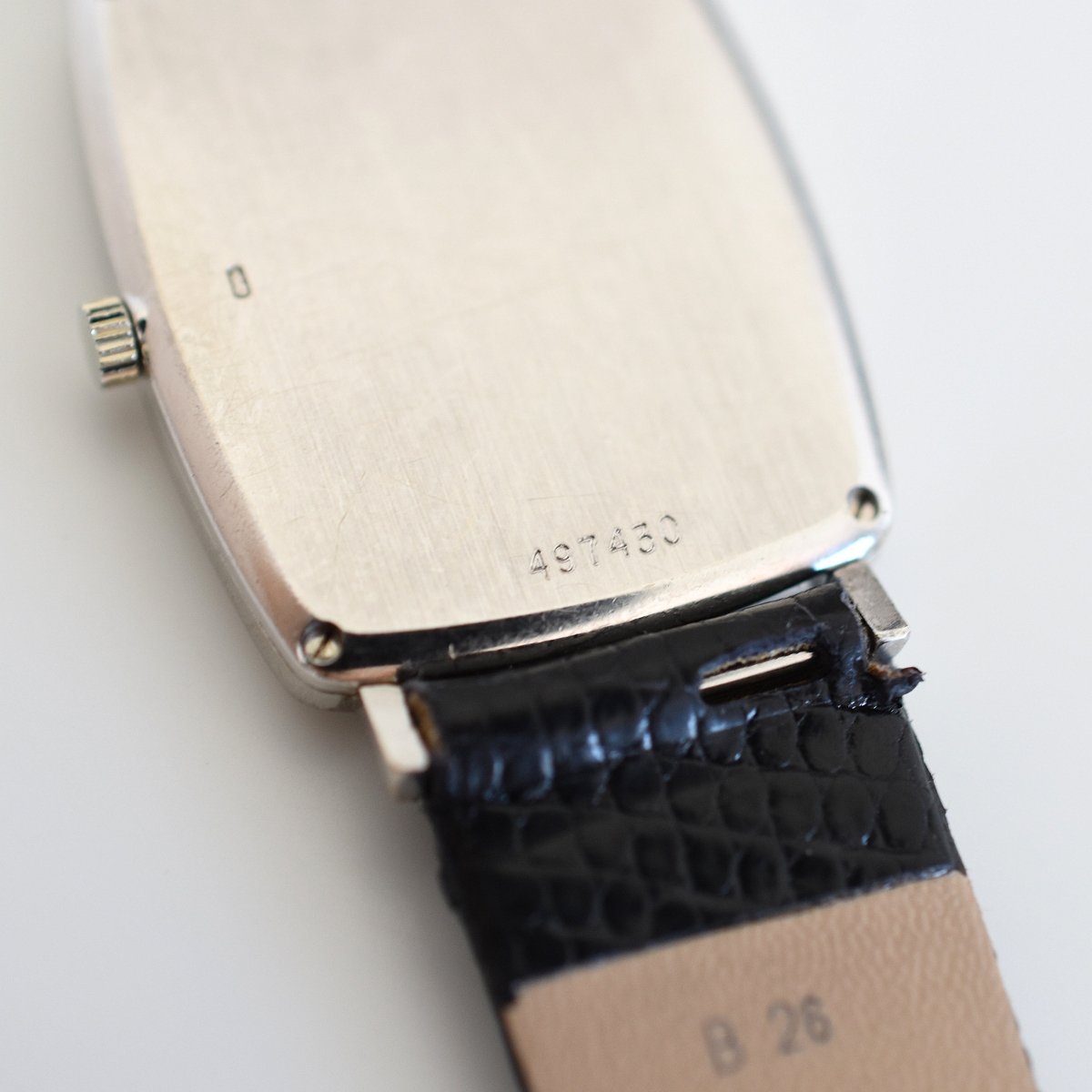 Montre VACHERON CONSTANTIN en or blanc, acier, cuir, onyx et diamants - Castafiore