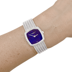 Montre VACHERON CONSTANTIN en or blanc, lapis-lazuli et diamants - Castafiore