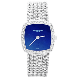 Montre VACHERON CONSTANTIN en or blanc, lapis-lazuli et diamants - Castafiore