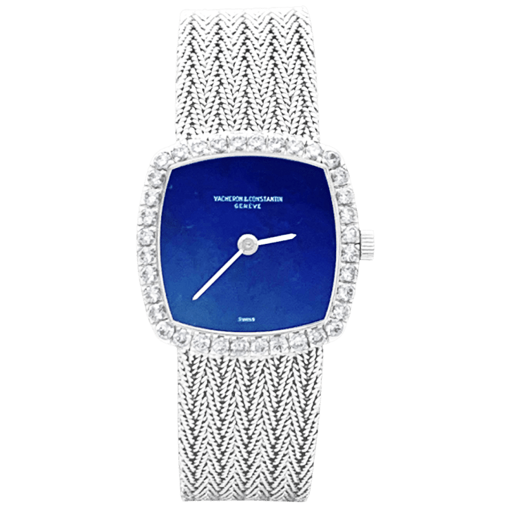 Montre VACHERON CONSTANTIN en or blanc, lapis-lazuli et diamants - Castafiore