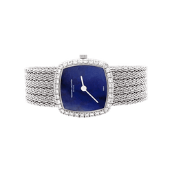 Montre VACHERON CONSTANTIN en or blanc, lapis-lazuli et diamants - Castafiore