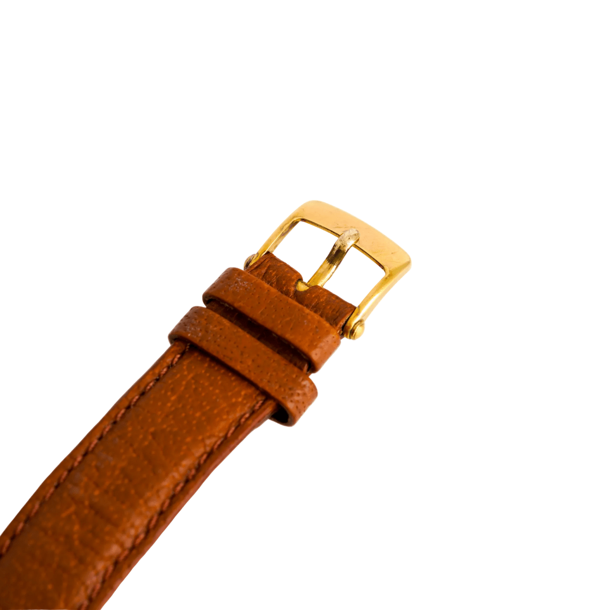 Montre VAN CLEEF & ARPELS "PA 49" GM en or jaune, acier et cuir - Castafiore