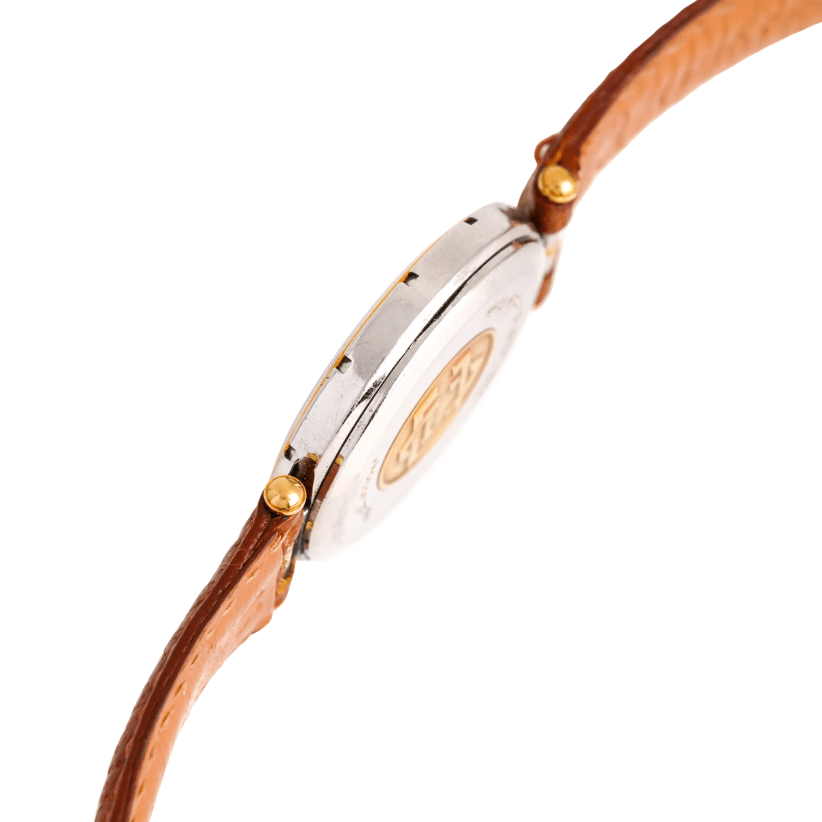 Montre VAN CLEEF & ARPELS "PA 49" GM en or jaune, acier et cuir - Castafiore