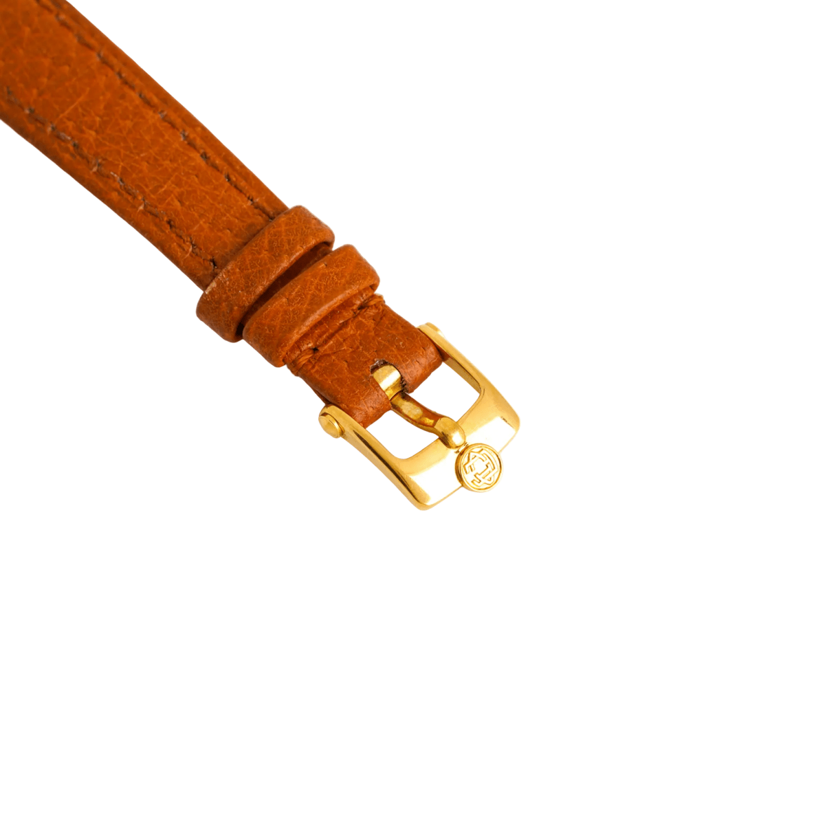 Montre VAN CLEEF & ARPELS. PM "PA 49" en or jaune, acier et cuir - Castafiore