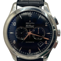 Montre ZENITH "El Primero" en acier et cuir - Castafiore