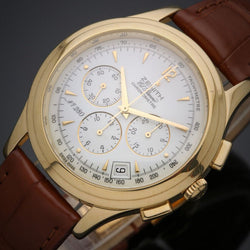 Montre ZENITH "El Primero" en or jaune et cuir - Castafiore
