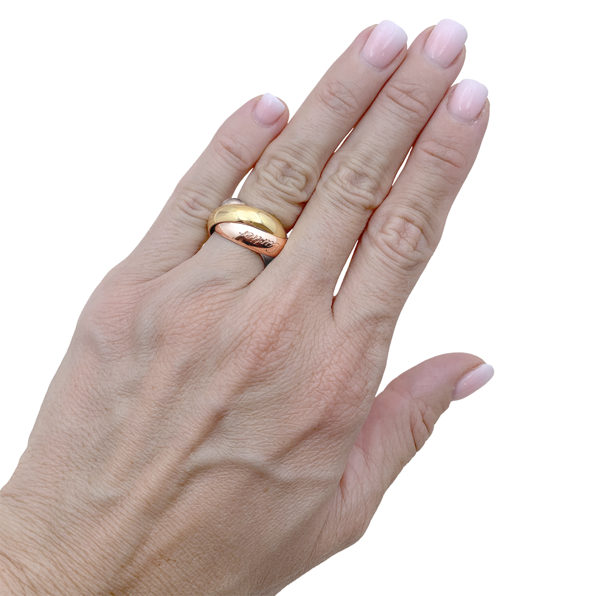 Bague Cartier, "Trinity", or jaune, or blanc, or rose.