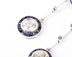 Négligé en saphirs et diamants taille ancienne - Castafiore