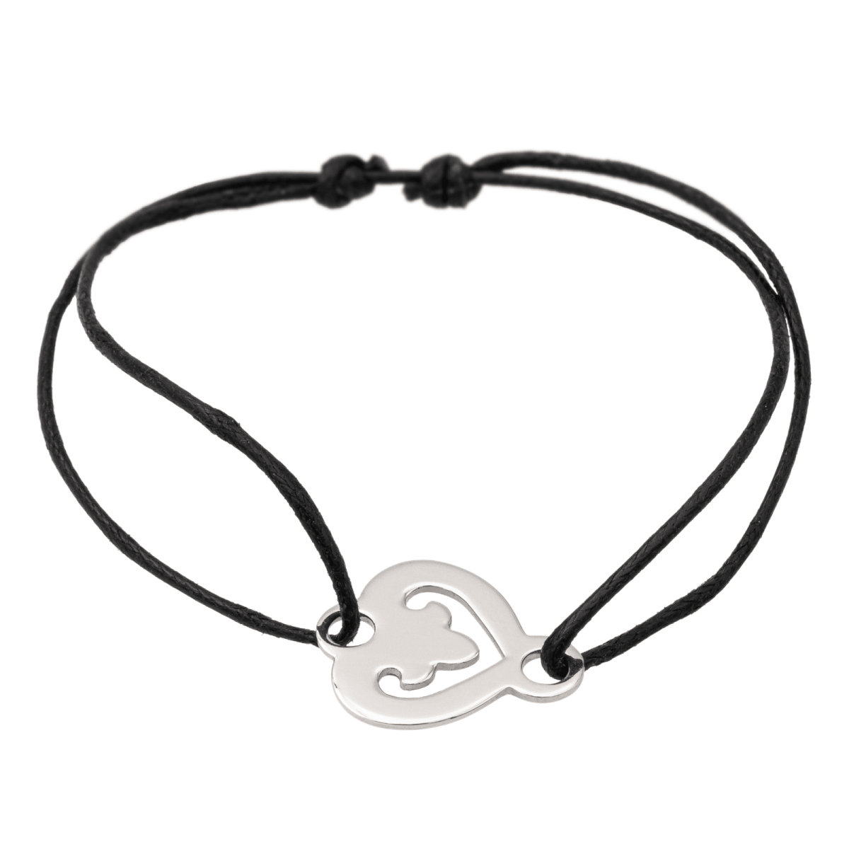 O.J. Perrin Bracelet Coeur légendes Or blanc - Castafiore