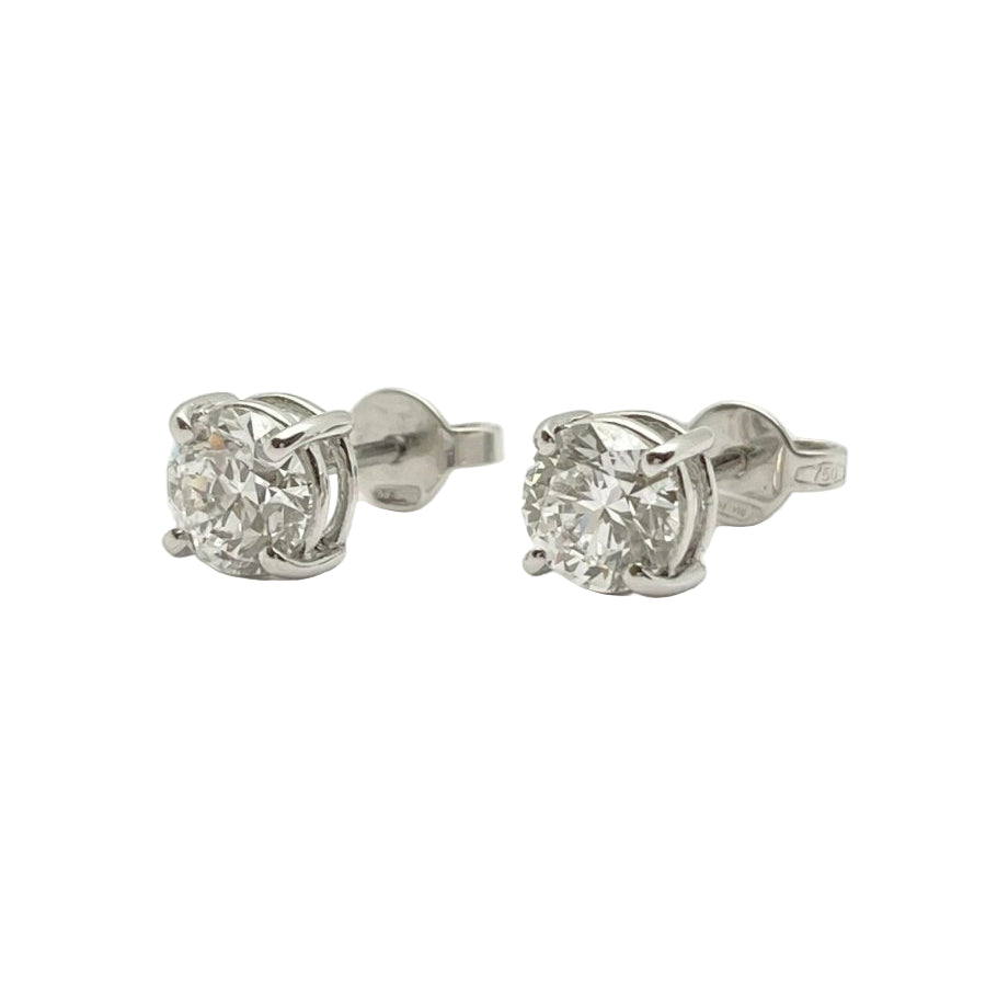 Orecchini oro 18KT con diamanti naturali ct 1.80 tot; VS1 D. Certificati GIA - Castafiore