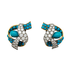 Parure CARTIER Paris, turquoises et diamants - Castafiore