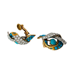 Parure CARTIER Paris, turquoises et diamants - Castafiore