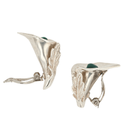 Parure en argent et malachite - Castafiore
