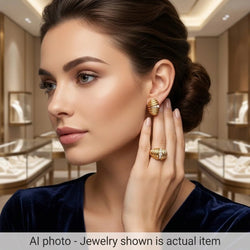 Parure en or jaune et diamants - Castafiore