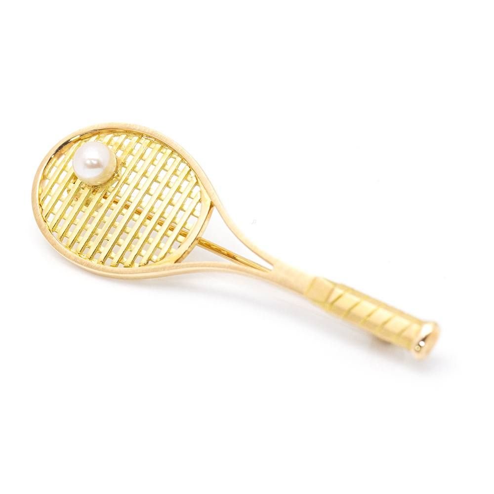 Pendentif à aiguille avec raquette de tennis - Castafiore
