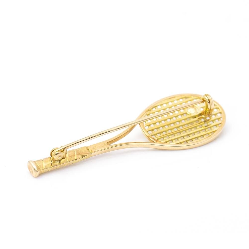 Pendentif à aiguille avec raquette de tennis - Castafiore