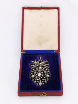 Pendentif ancien cœur flamand diamants taille rose - Castafiore