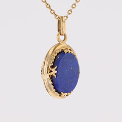 Pendentif ancien en or jaune et lapis lazuli - Castafiore