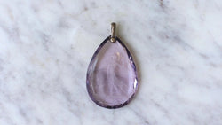 Pendentif Ancien Goutte Intaille Améthyste et Diamants - Castafiore